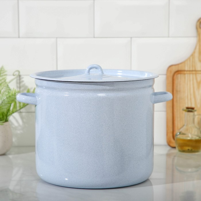 Кастрюля эмалированная, 12 л, без деколи, цвет МИКС Кастрюля эмалированная, 12 л, без деколи, цвет МИКС