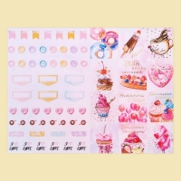 Наклейки детские в стикербуке &laquo;Сладкий&raquo;, 8 листов, 14 х 21 см