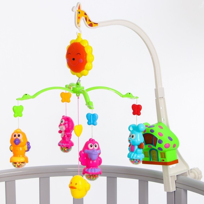 Мобиль музыкальный на кроватку &laquo;Пряничный Домик.Зверятки&raquo;, заводной, Крошка Я