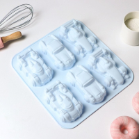 Форма для выпечки Доляна «Гонки», силикон, 29,5×27 см, 6 ячеек (11,5×6,5 см), цвет МИКС Форма для выпечки Доляна «Гонки», силикон, 29,5×27 см, 6 ячеек (11,5×6,5 см), цвет МИКС