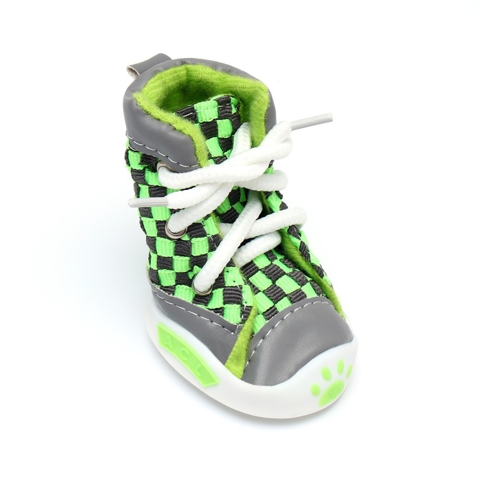 Ботинки Ботинки "Бенди", набор 4 шт, 5 размер (5,8 х 4,5 см), серо-зелёные