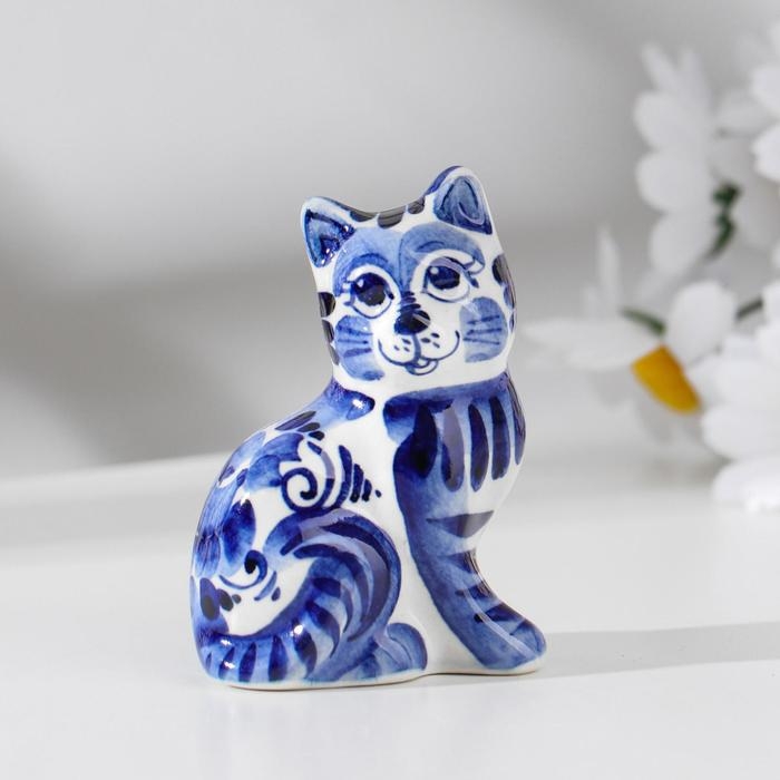 Сувенир &laquo;Кот Волна&raquo;, 7 см, гжель