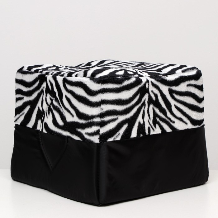 Дом-трансформер квадратный 43 х 43 х 34 см, расцветка зебра Дом-трансформер квадратный 43 х 43 х 34 см, расцветка зебра