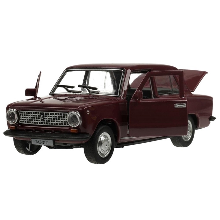 Машинка металлическая «ВАЗ-2101», ретро - модель «Копейка», открываются двери, багажник, инерция, 12 см, фиолетовый Машинка металлическая «ВАЗ-2101», ретро - модель «Копейка», открываются двери, багажник, инерция, 12 см, фиолетовый