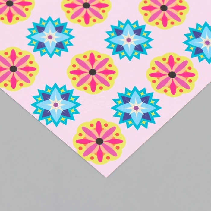 Бумага для скрапбукинга "Калейдоскоп" плотность 180 гр набор 10 шт 15,5х17 см