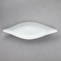 Салатник &laquo;Лодочка&raquo;, 600 мл, золотая обводка, фарфор, Иран