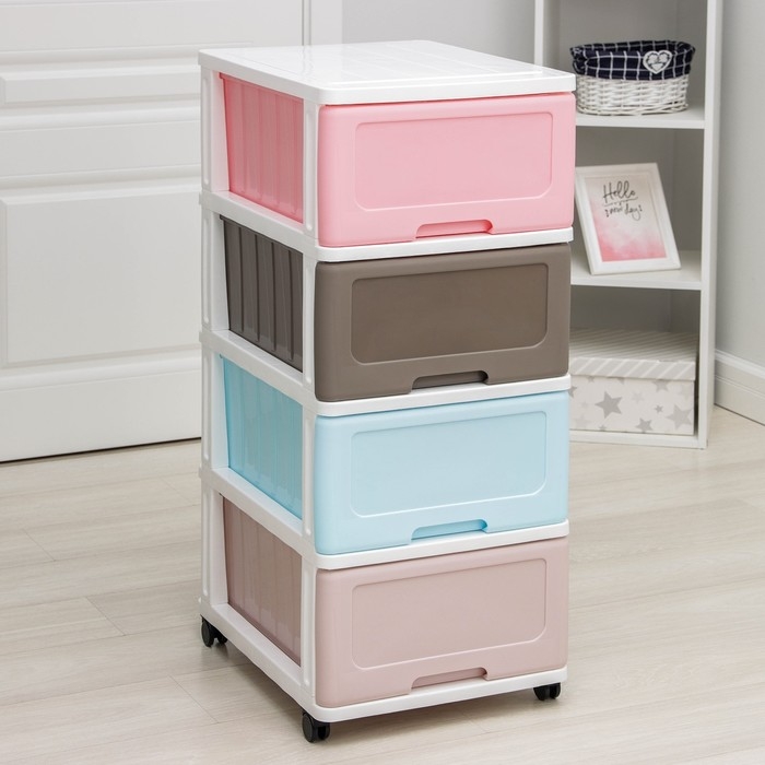 Комод 4-х секционный &laquo;Радуга&raquo;, разноцветный