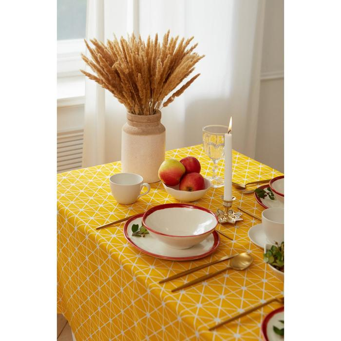 Скатерть Доляна "Паутина" 145х200&plusmn;3см,100%пэ, рогожка 130 гр/м