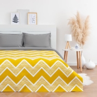 Покрывало LoveLife евро "Зигзаги" цв. желтый,  200*210&plusmn;5см, микрофайбер, 100% п/э