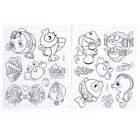Набор для творчества: аппликация EVA крошкой и раскраска - наклейки &laquo;Морские обитатели&raquo;