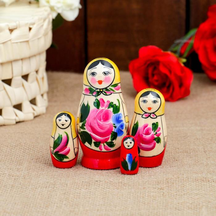 Матрешка Матрешка "Семёновская", 4-х кукольная, высшая категория