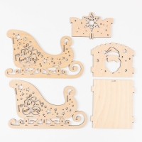 Шкатулка "Сани. Дед Мороз" 22х11,5х13,5 см (набор 5 деталей) Шкатулка "Сани. Дед Мороз" 22х11,5х13,5 см (набор 5 деталей)