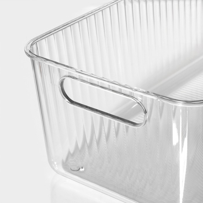 Контейнер для хранения с ручкой LaDо́m &laquo;Кристалл&raquo;, 34&times;18,3&times;12 см, прозрачный