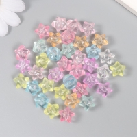 Бусины для творчества пластик "Звёздочки. Цветные льдинки" набор 20 гр Бусины для творчества пластик "Звёздочки. Цветные льдинки" набор 20 гр