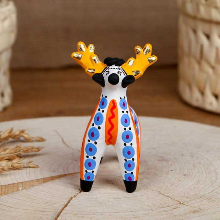 Дымковская игрушка Дымковская игрушка "Олень", микс