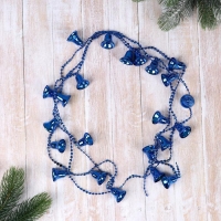 Бусы на ёлку 2,7 м "Колокольчики узорные" микс Бусы на ёлку 2,7 м "Колокольчики узорные" микс