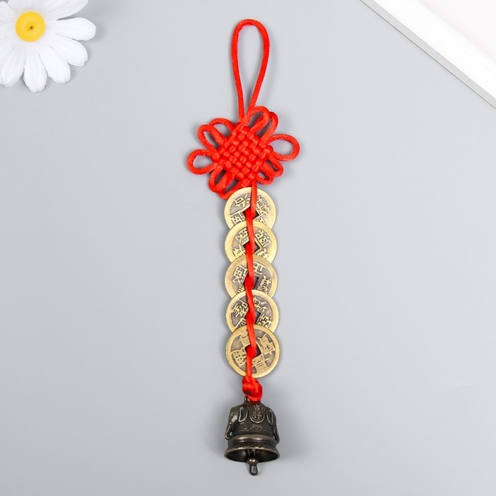 Колокольчик металл Колокольчик металл "Головы слонов" 5 монет, 1 колокол 14,5х2,5 см