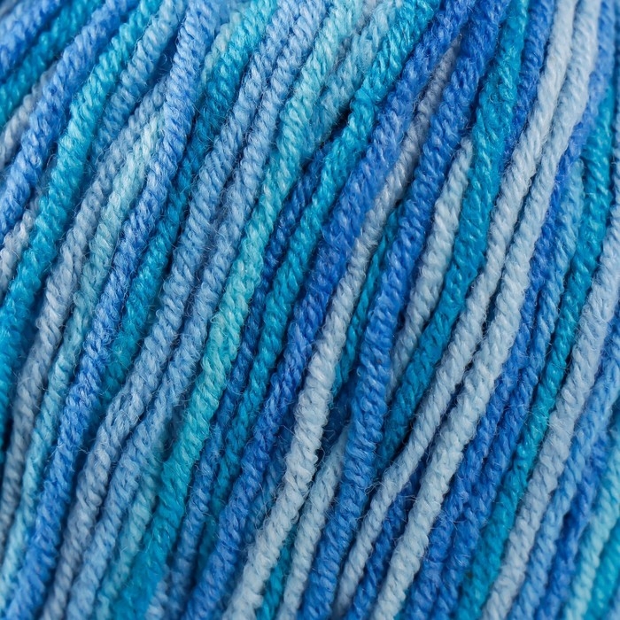 Пряжа Пряжа "Jeans crazy" 55% хлопок, 45% акрил 160м/50гр (8212 голубой-серый)