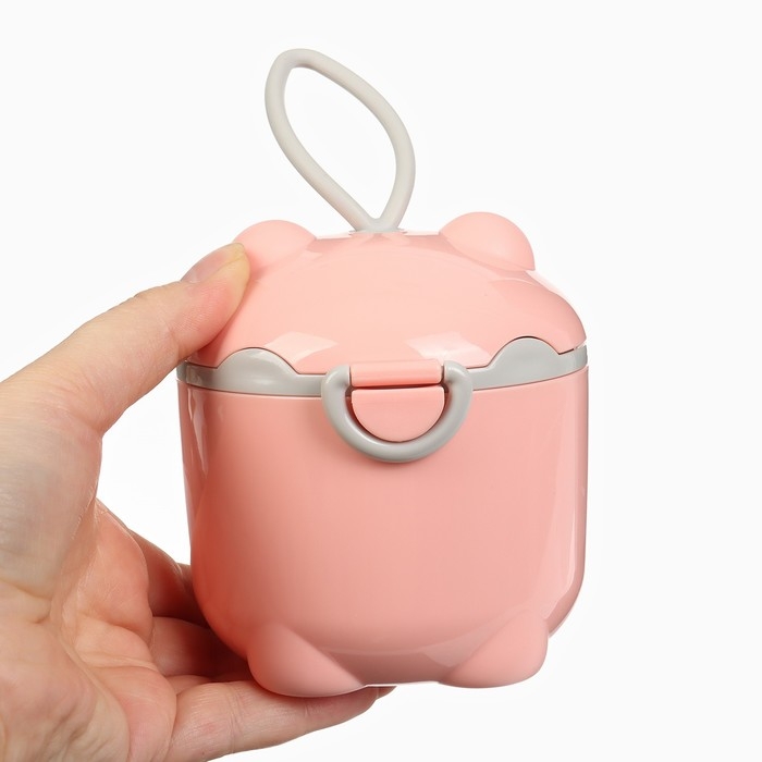 Контейнер для детского питания Мишка 1, 250 мл, цвет розовый Контейнер для детского питания Мишка 1, 250 мл, цвет розовый