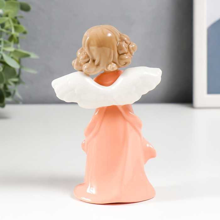 Сувенир Сувенир "Ангелочек-девочка с корзинкой белых роз" 14х5х8 см, МИКС