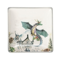 Блюдо сервировочное Доляна «Дракоша», 15×3 см, цвет белый Блюдо сервировочное Доляна «Дракоша», 15×3 см, цвет белый