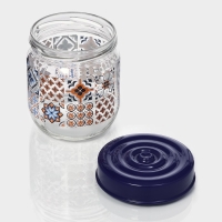 Банка стеклянная для сыпучих продуктов &laquo;Мозаика&raquo;, 425 мл
