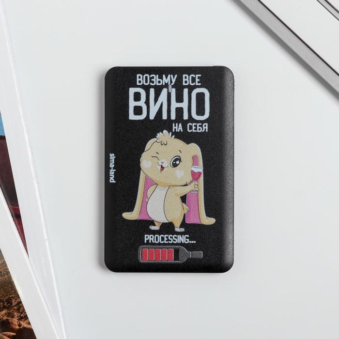 Зарядное устройство &laquo;Возьму все вино на себя&raquo;, 2500 mAh, 6 х 9,5 см