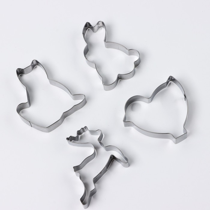 Набор форм для печенья &laquo;Милашки&raquo;, 4 шт