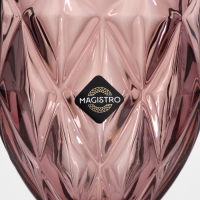 Набор бокалов для вина стеклянный Magistro «Круиз», 250 мл, 8×15 см, 2 шт, цвет розовый Набор бокалов для вина стеклянный Magistro «Круиз», 250 мл, 8×15 см, 2 шт, цвет розовый