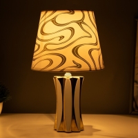 Настольная лампа "Сабина" Е14 40Вт золото белый 20х20х34см