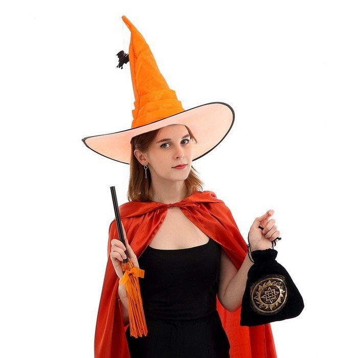 Карнавальный набор &laquo;Магия&raquo;, 3 предмета в наборе: шляпа, метла, мешок