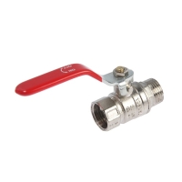 Кран шаровой ZEIN engr, нр/вр 1/2", PN 4, для холодной воды, 5-45&deg;С, рычаг, цинк