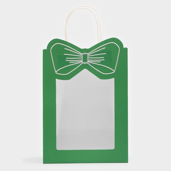 Пакет подарочный новогодний с оком Пакет подарочный новогодний с оком "Бант", 19 х 26 х 13 см.