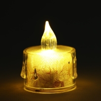 Свеча светодиодная с цветами, мод. СВ-23 &laquo;Цветы&raquo;, 5 х 3,8 см.