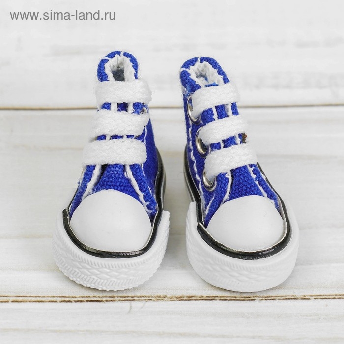 Кеды для кукол, длина подошвы 3,8 см, цвет синий Кеды для кукол, длина подошвы 3,8 см, цвет синий