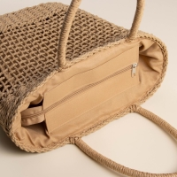 Сумка женская SL Home, ручное плетение, хлопок, длина ручек 18,5 см, 40&times;27 см