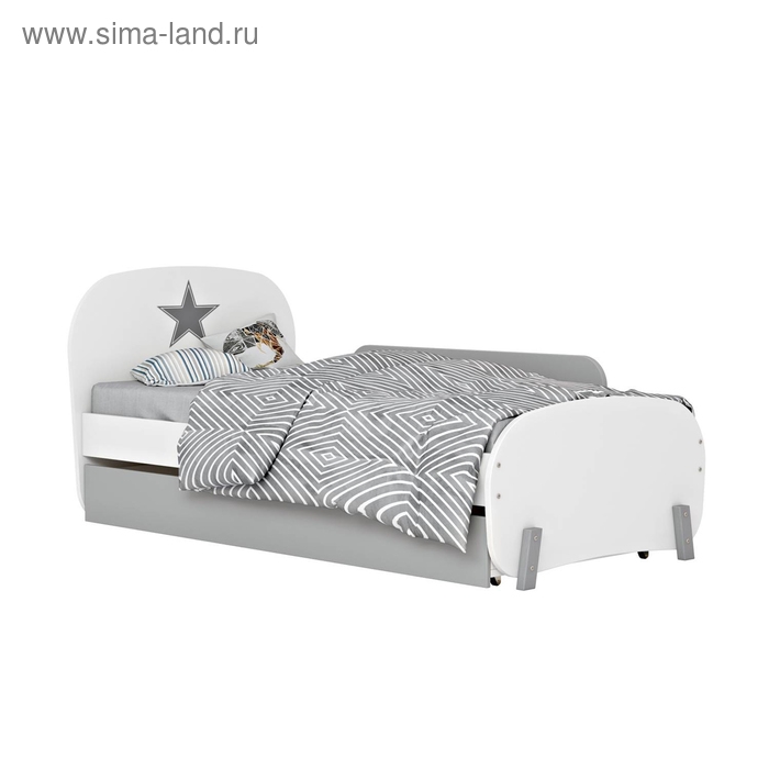 Боковое ограждение кровати детской Polini kids Mirum 1910, цвет серый