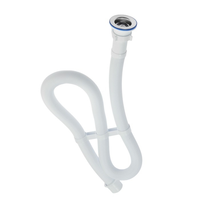 Гофросифон ORIO АС-30112, 1 1/2 Гофросифон ORIO АС-30112, 1 1/2"х40 мм, с нержавеющей решеткой d=70 мм, L=1500 мм, белый