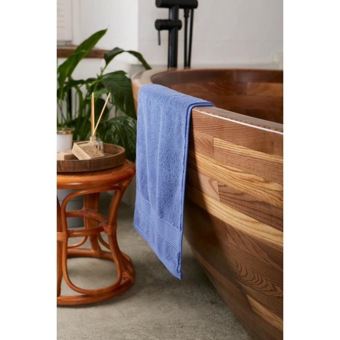 Полотенце махровое Этель &laquo;Уют&raquo; 35х75 см, цвет синий 100% хлопок, 600 гр/м2