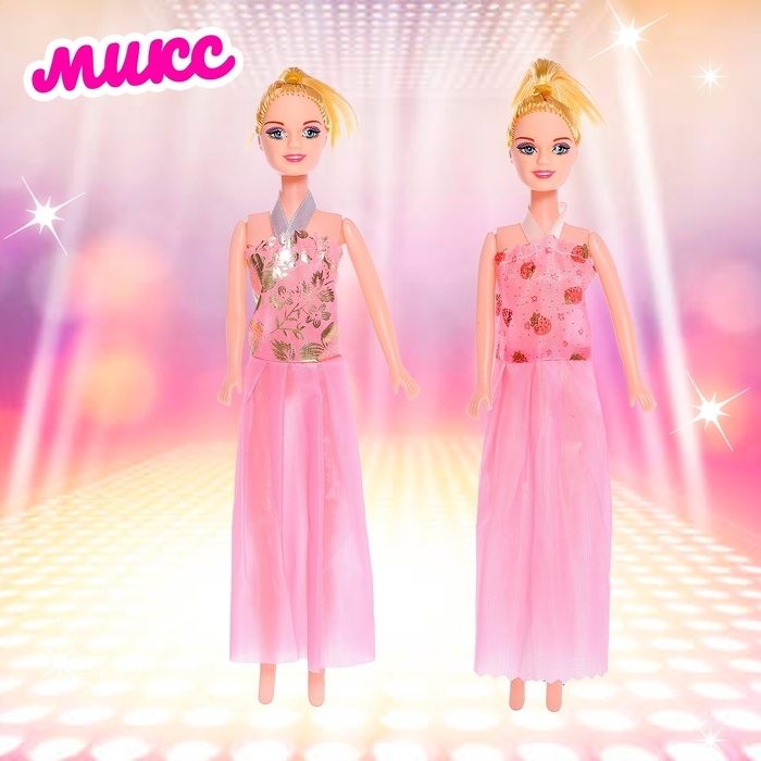 Кукла-модель «Модница» в платье, МИКС Кукла-модель «Модница» в платье, МИКС