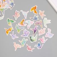 Наклейки для творчества "Бумажные журавлики" набор 46 шт 6,4х4,4 см Наклейки для творчества "Бумажные журавлики" набор 46 шт 6,4х4,4 см