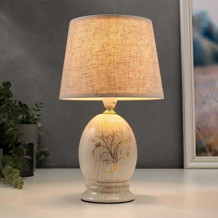 Лампа настольная 16403/1 E14 40Вт бежевый 17х17х29 см RISALUX