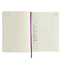 Ежедневник датированный 2024 A5 176 листов, deVENTE.Nobile, мягкая обложка из искусственной кожи, ляссе, кремовый блок 70 г/м2, фиолетовый