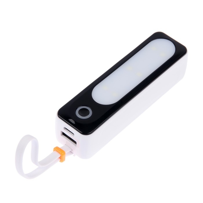Внешний аккумулятор DX151, 5000 мАч, USB, Type-C, кабель Type-C, фонарь, белый