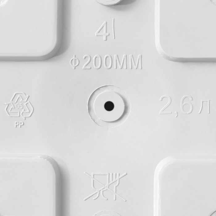 Горшок для цветов с поддоном &laquo;Сильвер ЭКО&raquo;, 2.6 л, d=20 см, светло-серый