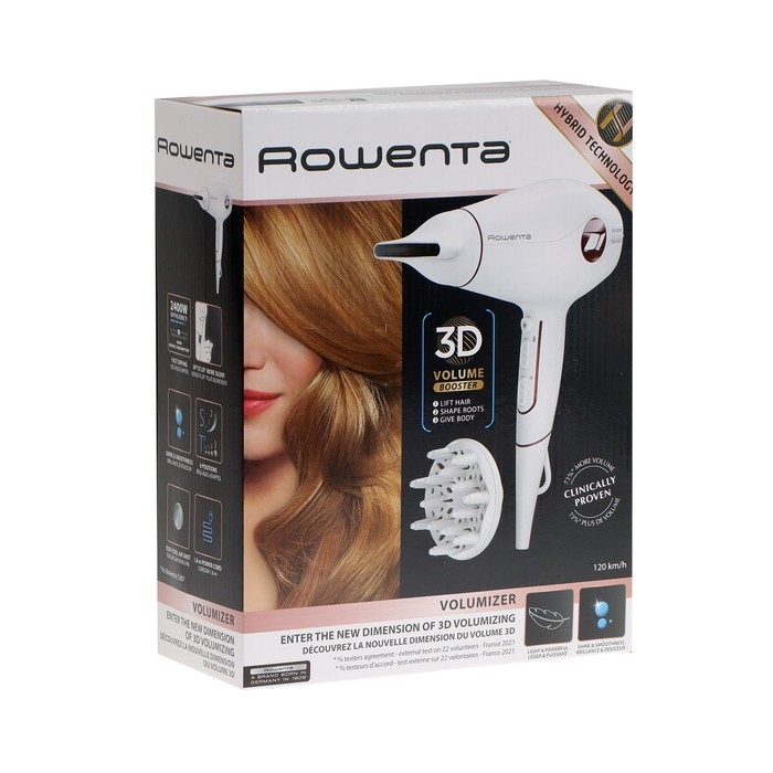 Фен Rowenta CV6135F0, 2400 Вт, 2 скорости, 3 температурных режима, белый Фен Rowenta CV6135F0, 2400 Вт, 2 скорости, 3 температурных режима, белый