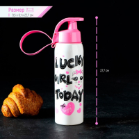 Бутылка для воды пластиковая &laquo;Кот&raquo;, 500 мл, цвет белый