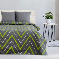 Постельное бельё Этель евро &laquo;Зелёно-серые зигзаги&raquo; 200х217, 240*220, 70х70-2 шт