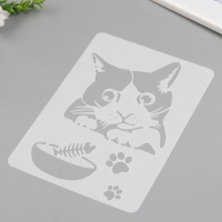 Трафарет пластик "Кот" 21х29,7 см