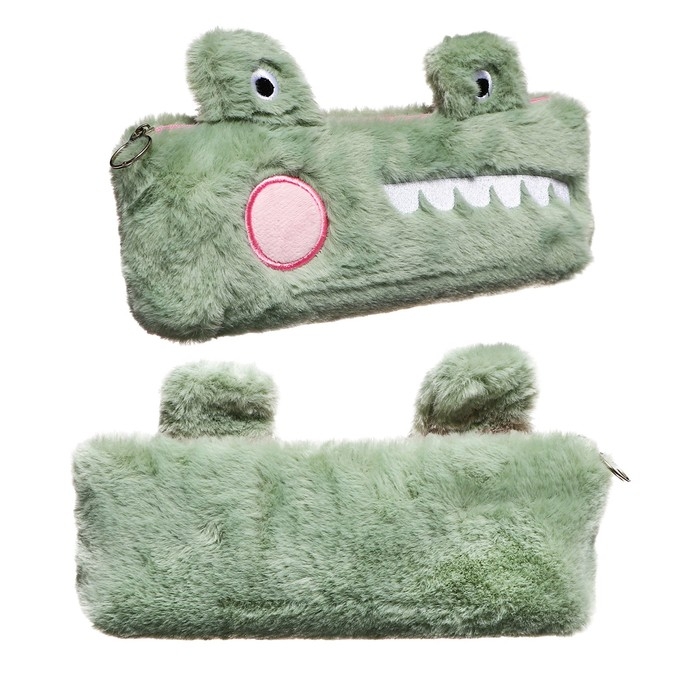 Пенал школьный на молнии Пенал школьный на молнии "Динозаврик" Calligrata, зеленый